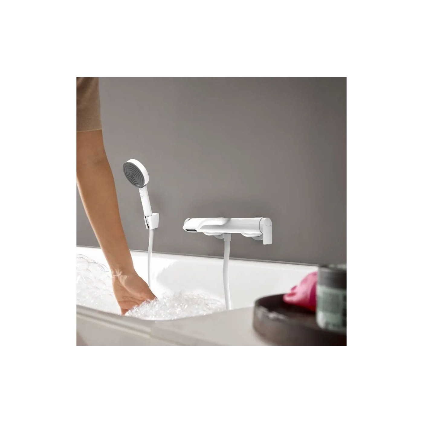 Jednouchwytowa Bateria Wannowa Natynkowa Vivenis Biały Mat 75420700 Hansgrohe Jednouchwytowa Bateria Wannowa Natynkowa Vivenis Biały Mat 75420700 Hansgrohe
