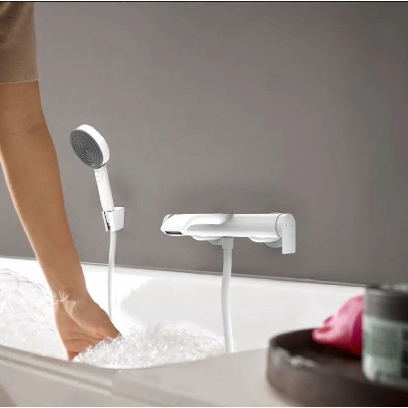 Jednouchwytowa Bateria Wannowa Natynkowa Vivenis Biały Mat 75420700 Hansgrohe Jednouchwytowa Bateria Wannowa Natynkowa Vivenis Biały Mat 75420700 Hansgrohe