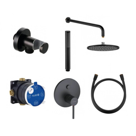 Zestaw Prysznicowy Podtynkowy Bozz Czarny ZESTAW9-BOZZ Kludi