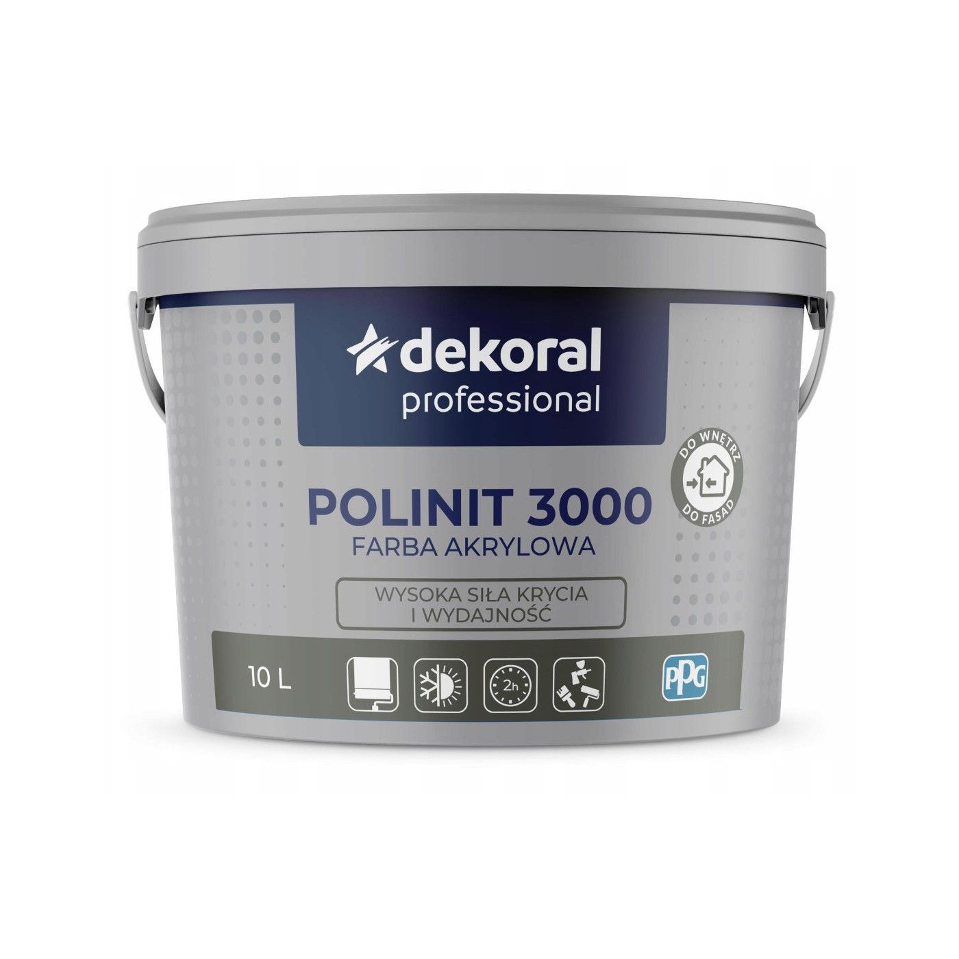 Farba Akrylowa Professional Polinit 3000 HS 10L Baza ZN Dekoral Farba Akrylowa Professional Polinit 3000 HS 10L Baza ZN Dekoral