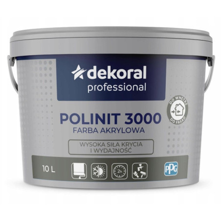 Farba Akrylowa Professional Polinit 3000 HS 10L Baza ZN Dekoral