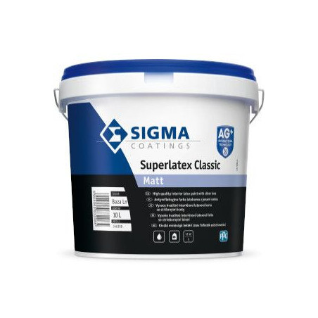 Farba Lateksowa Superlatex Classic Mat 4,63 L Baza CMS LN Sigma Coatings