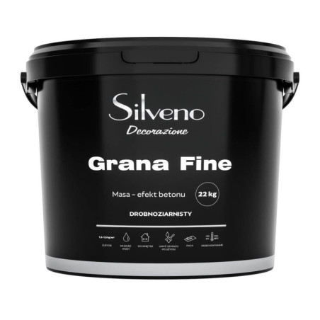 Tynk Drobnoziarnisty Decorazione Grana Fine Efekt Betonu 22kg Silveno