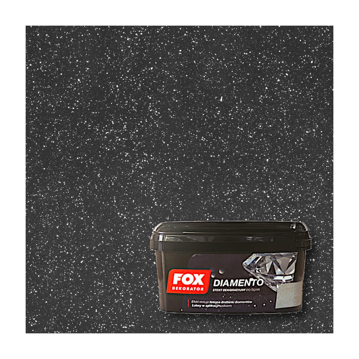 Farba Dekoracyjna Diamento Carbon 1L Fox Farba Dekoracyjna Diamento Carbon 1L Fox