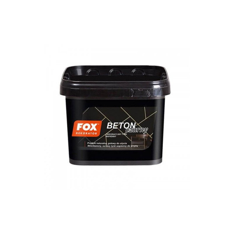 Tynk Dekoracyjny Beton Czarny 14 kg Fox Tynk Dekoracyjny Beton Czarny 14 kg Fox