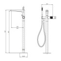 Bateria Wannowa Contour Miedź Szczotkowana CT8033CPB Omnires Bateria Wannowa Contour Miedź Szczotkowana CT8033CPB Omnires