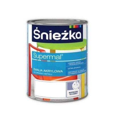 Emalia Akrylowa Supermal A300 Biały 0,4l Jedwabisty Półpołysk Śnieżka
