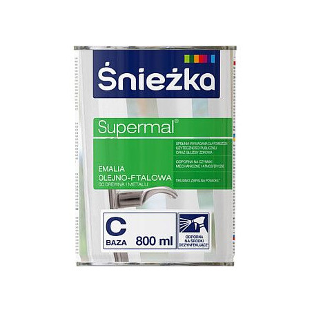 Emalia Olejno-Ftalowa Supermal Baza C 0,8 L Śnieżka