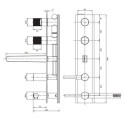 Bateria Wannowa Podtynkowa Contour Miedź Szczotkowana CT8037/1CPB Omnires Bateria Wannowa Podtynkowa Contour Miedź Szczotkowana CT8037/1CPB Omnires