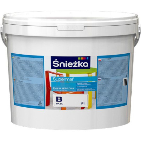 Emalia Akrylowa Supermal Baza B Połysk 9L Śnieżka