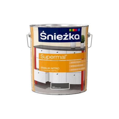 Emalia Supermal Nitro Jasny Szary Połysk 10L Śnieżka