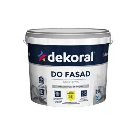 Farba Akrylowa Do Fasad Kremowy Mat 1L Dekoral