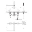 Bateria Wannowa Stojąca Y Miedź Y1232CP Omnires Bateria Wannowa Stojąca Y Miedź Y1232CP Omnires