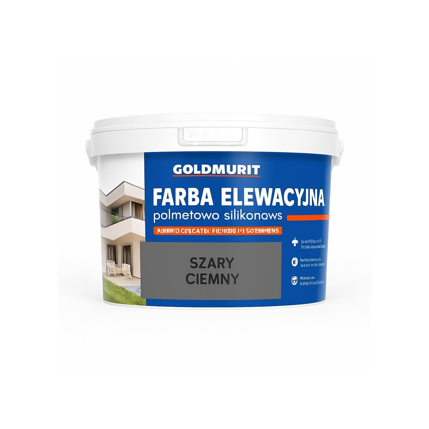 Farba Elewacyjna Polimerowo-Silikonowa Szary Ciemny 2,5l Goldmurit Farba Elewacyjna Polimerowo-Silikonowa Szary Ciemny 2,5l Goldmurit
