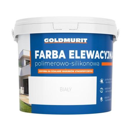 Farba Elewacyjna Polimerowo-Silikonowa Biała 5l Goldmurit