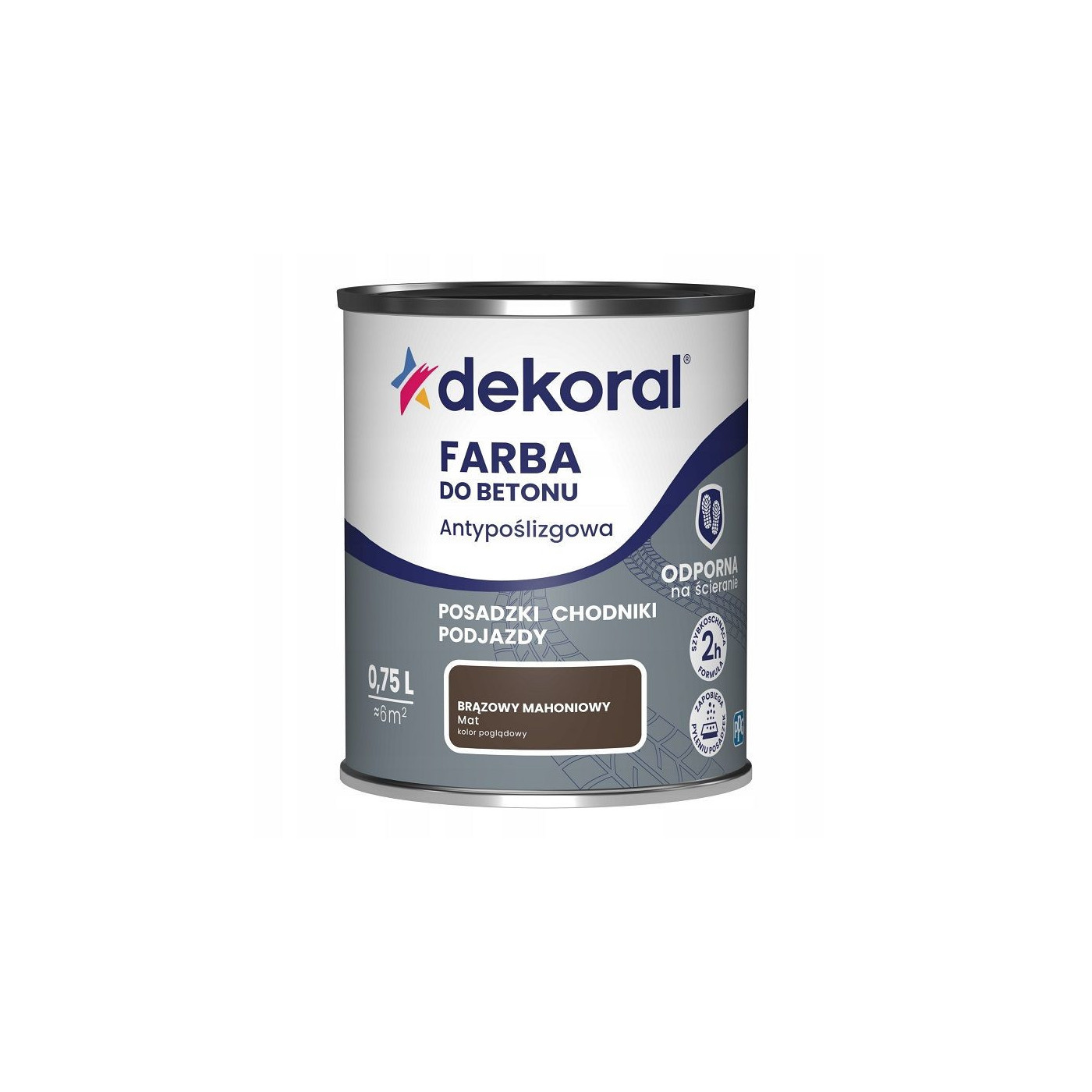 Farba Do Betonu Akrylit B Brązowo-Mahoniowy 0,75L Dekoral Farba Do Betonu Akrylit B Brązowo-Mahoniowy 0,75L Dekoral