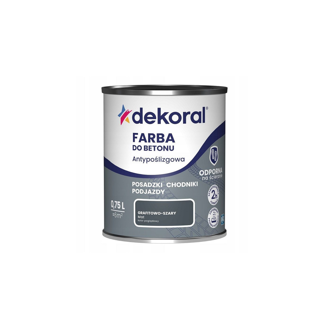 Farba Do Betonu Akrylit B Grafitowo-Szary 0,75L Dekoral Farba Do Betonu Akrylit B Grafitowo-Szary 0,75L Dekoral