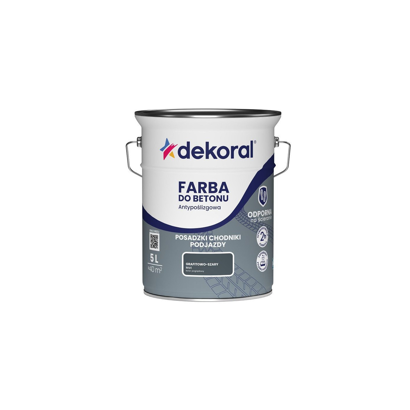 Farba Do Betonu Akrylit B Grafitowo-Szary 5L Dekoral Farba Do Betonu Akrylit B Grafitowo-Szary 5L Dekoral