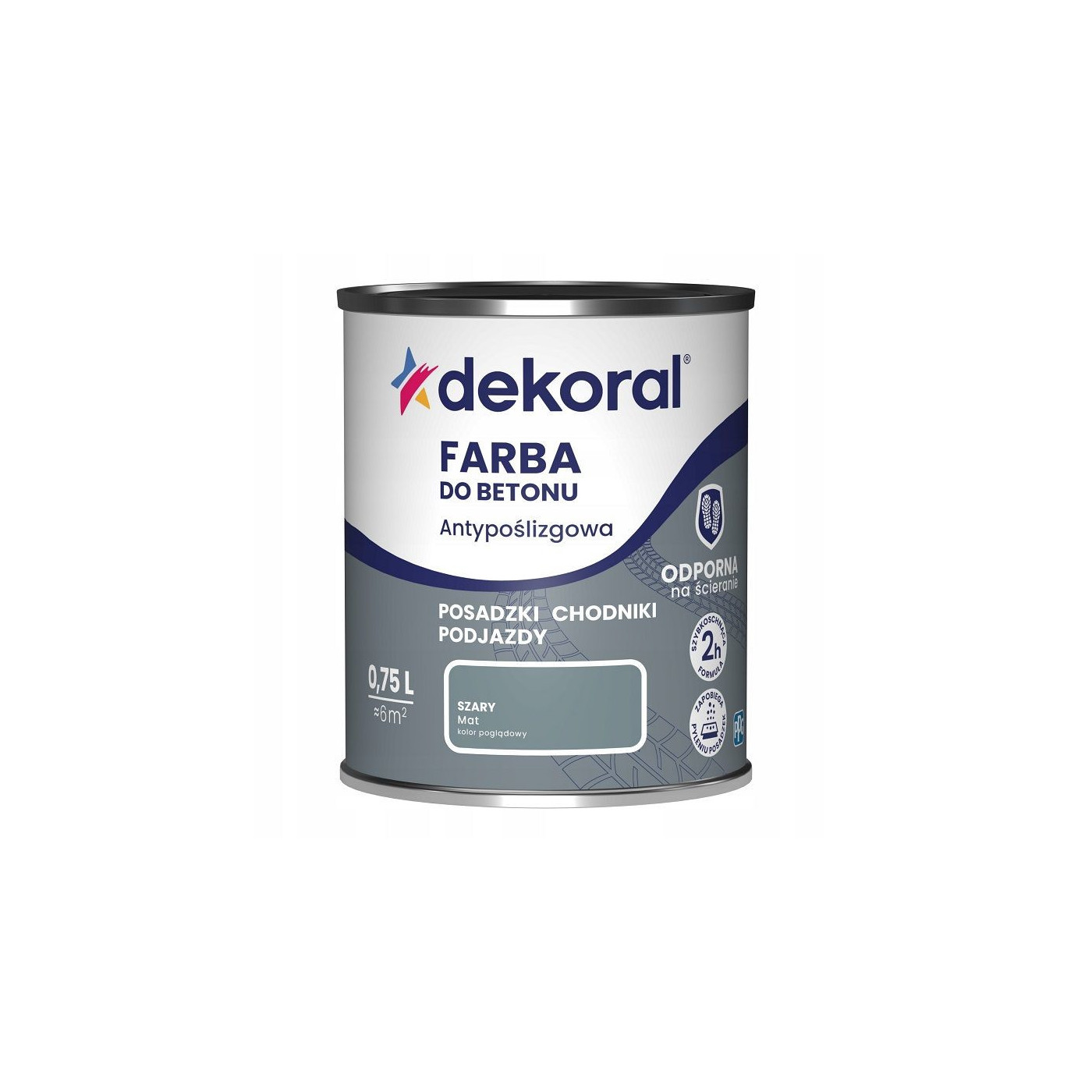 Farba Do Betonu Akrylit B Szary 0,75L Dekoral Farba Do Betonu Akrylit B Szary 0,75L Dekoral