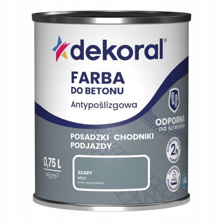 Farba Do Betonu Akrylit B Szary 0,75L Dekoral