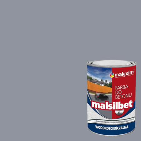 Farba Akrylowo-Silikonowa Malsilbet Szary Jasny 10L Malexim