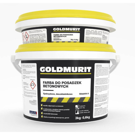 Farba Do Posadzek Betonowych Biały Zbliżony Do Ral 9010 3kgA+0.6kgB Goldmurit