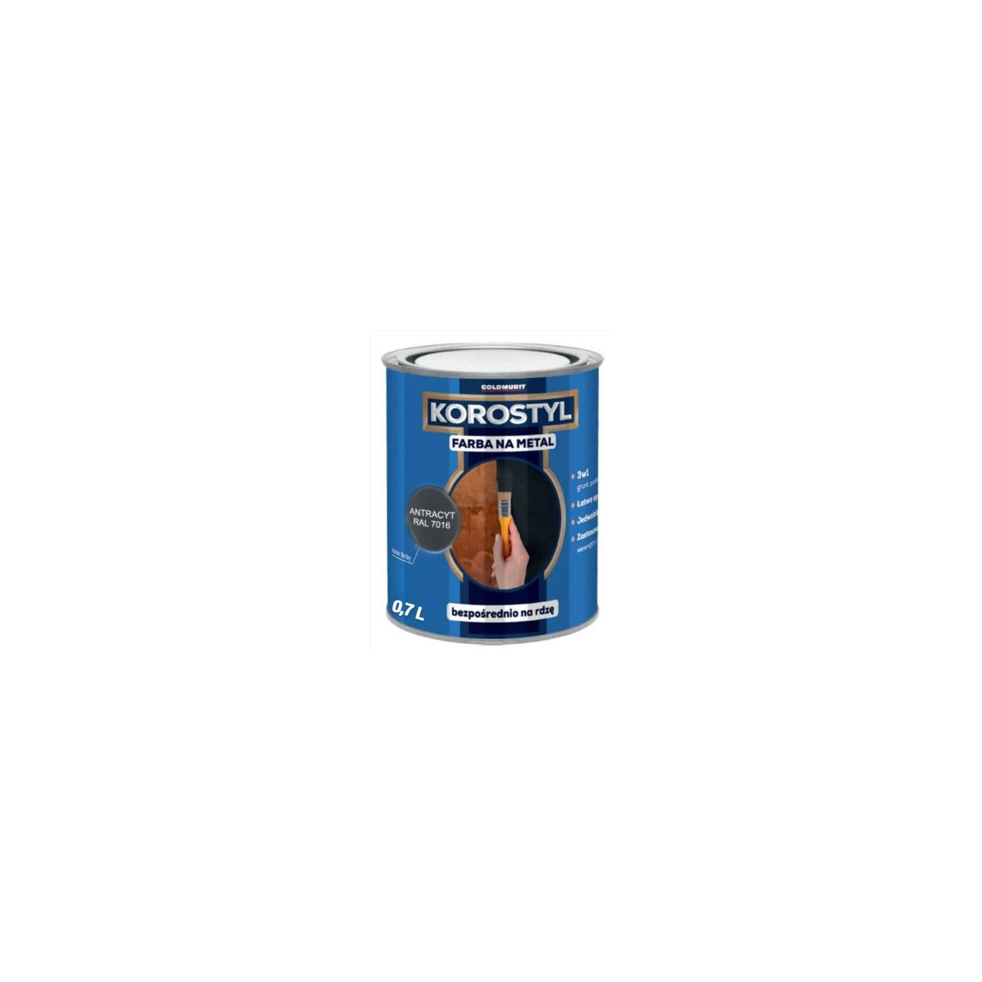 Farba Na Metal Korostyl Antracyt 7016 0,7L Goldmurit Farba Na Metal Korostyl Antracyt 7016 0,7L Goldmurit