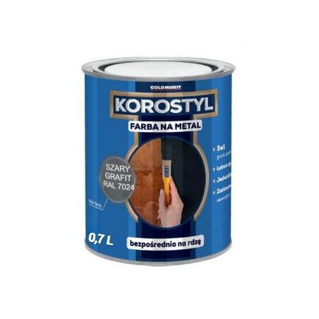 Farba Na Metal Korostyl Szary Grafit 7024 0,7L Goldmurit