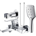 Zestaw Bateria Wannowa + Zestaw Prysznicowy Teo Chrom Emporia Zestaw Bateria Wannowa + Zestaw Prysznicowy Teo Chrom Emporia