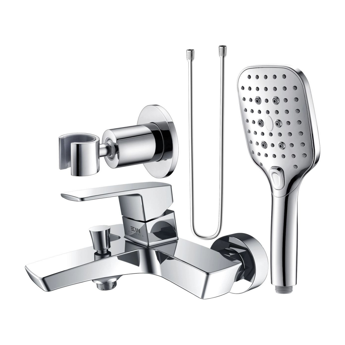Zestaw Bateria Wannowa + Zestaw Prysznicowy Teo Chrom Emporia Zestaw Bateria Wannowa + Zestaw Prysznicowy Teo Chrom Emporia
