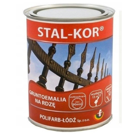 Gruntoemalia Stal-Kor RAL 9005 Płółmat 0,8L Polifarb-Łódź