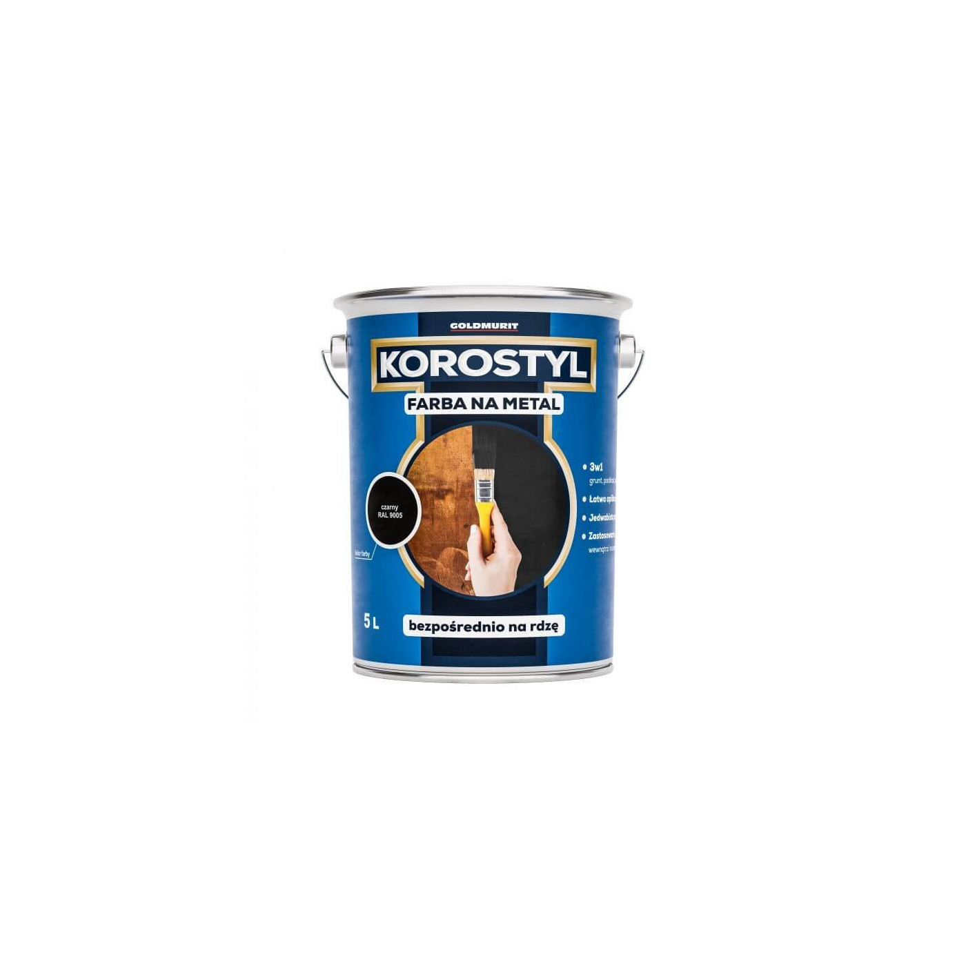 Farba Na Metal 3W1 Korostyl Żółty RAL 1018 5L Goldmurit Farba Na Metal 3W1 Korostyl Żółty RAL 1018 5L Goldmurit