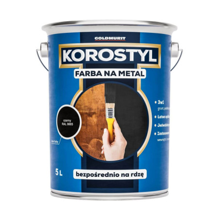 Farba Na Metal 3W1 Korostyl Biały RAL 9010 5L Goldmurit