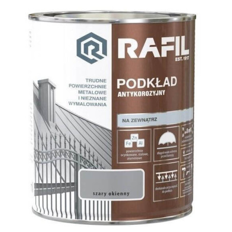 Podkład Antykorozyjny Szary Okienny 0,75L Rafil