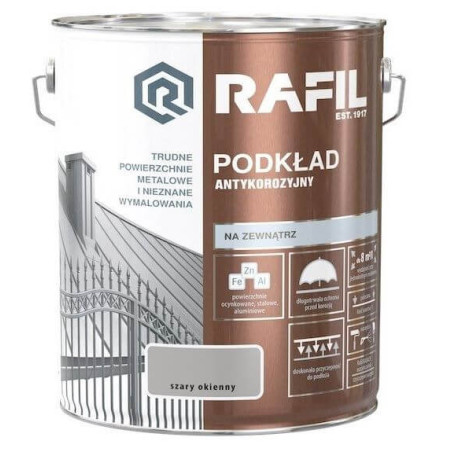 Podkład Antykorozyjny Szary Okienny 10L Rafil