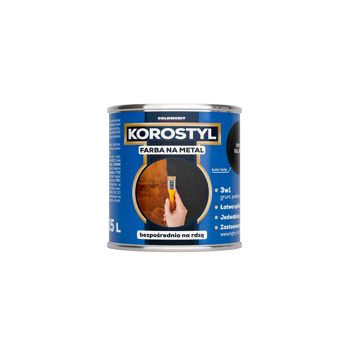 Farba Korostyl Biały RAL 9010 Półmat 0,225 L Goldmurit Farba Korostyl Biały RAL 9010 Półmat 0,225 L Goldmurit
