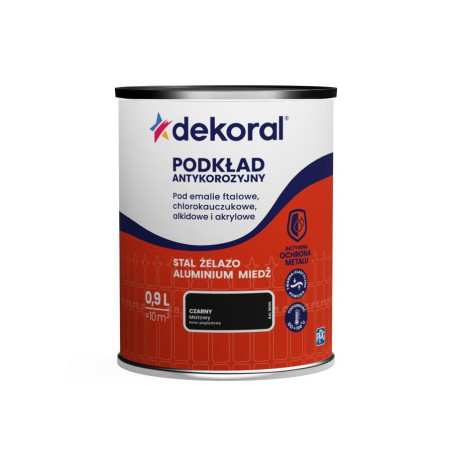 Podkład Antykorozyjny Czarny 0,9L Dekoral