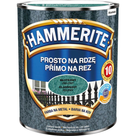 Farba Prosto Na Rdzę Młotkowy Zielony 0.7L Hammerite