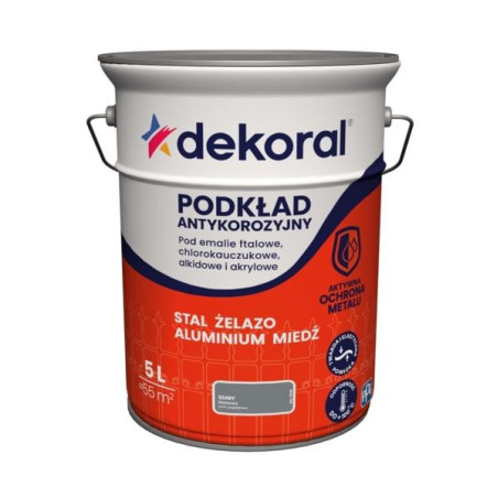 Podkład Antykorozyjny Szary RAL 7045 5L Dekoral