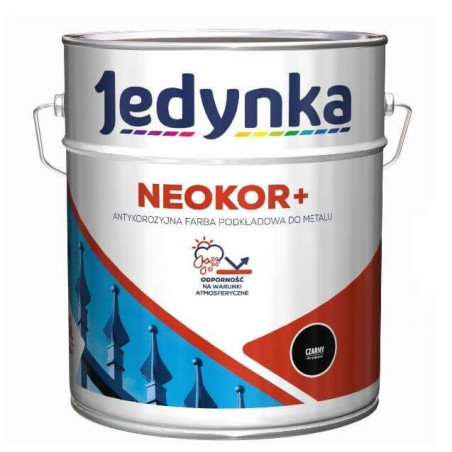 Farba Podkładowa Antykorozyjna Neokor Czarny 0,5 L Jedynka
