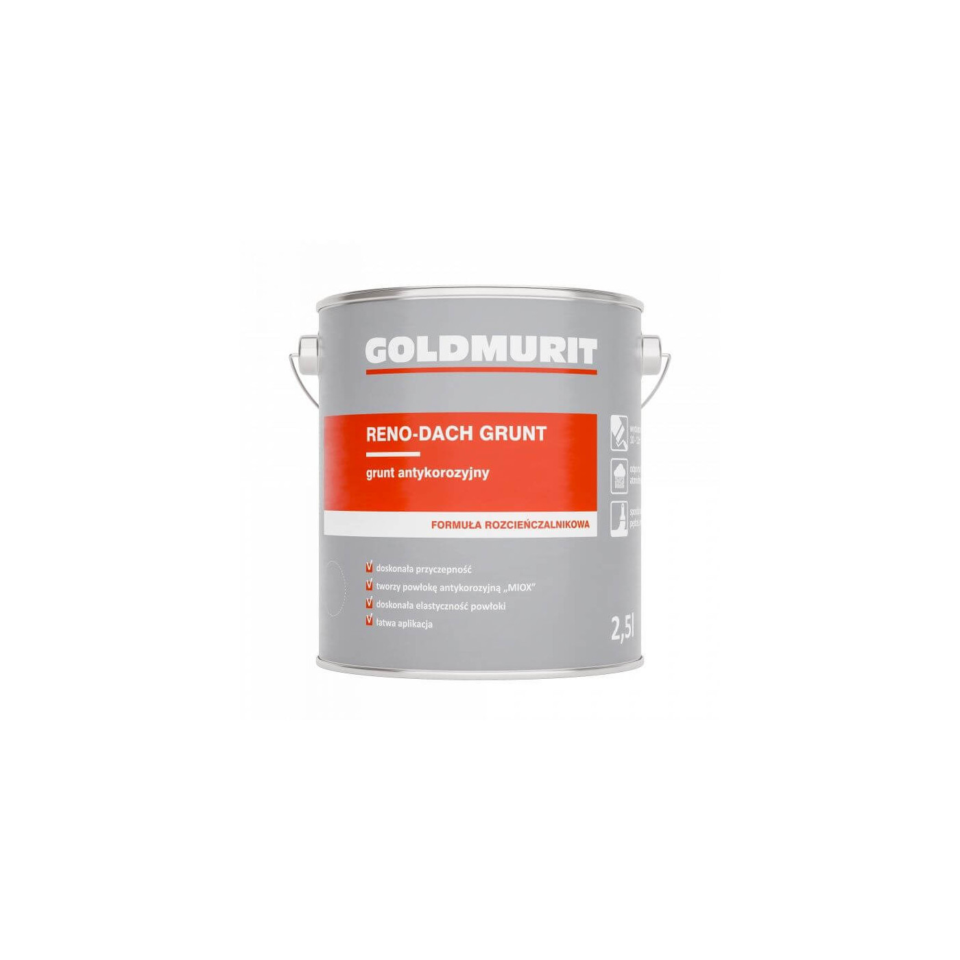 Grunt Antykorozyjny Reno Dach 2,5 L Goldmurit Grunt Antykorozyjny Reno Dach 2,5 L Goldmurit