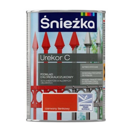 Farba Urekor C Czerwony Tlenkowy 0,8L Śnieżka