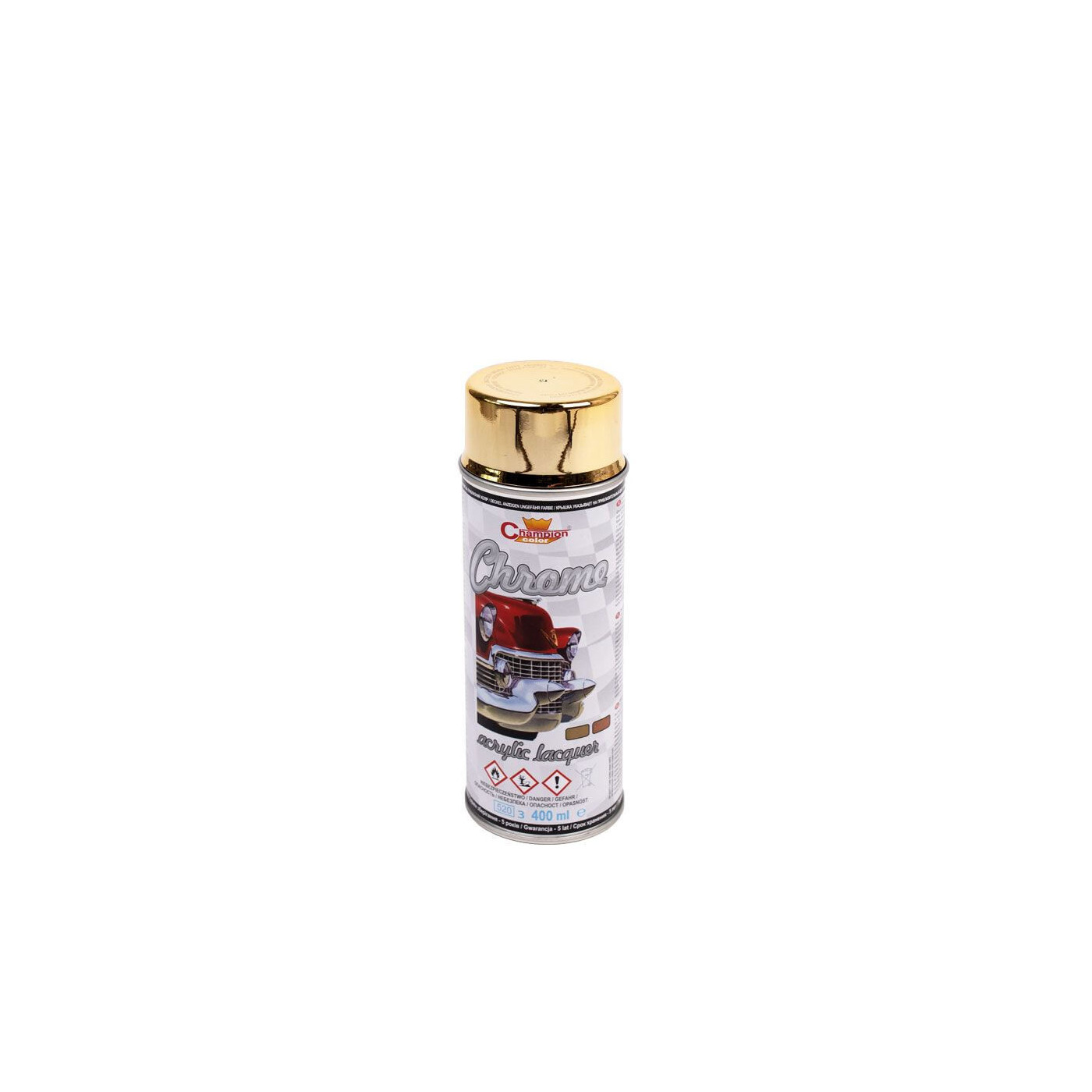Spray Super Chrom Złoty 400 ml Champion Spray Super Chrom Złoty 400 ml Champion