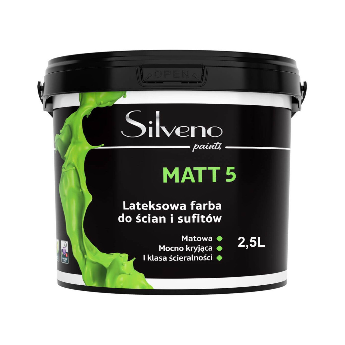 Farba Lateksowa Matt 5 Baza 1 2.5L Silveno Farba Lateksowa Matt 5 Baza 1 2.5L Silveno