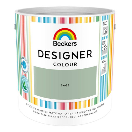 Farba Lateks Designer Colour Sage 5L Beckers
