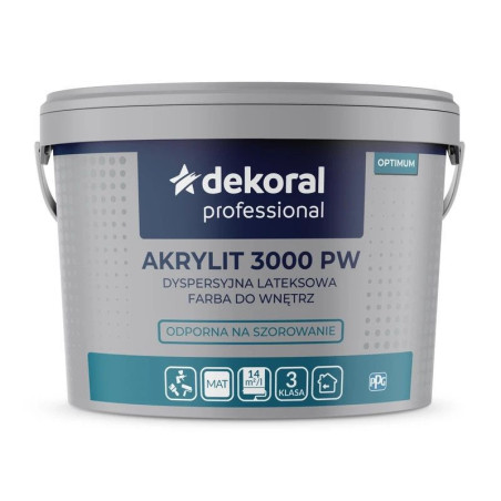 Farba Lateksowa Professional Akrylit 3000 2,8L Baza LN Dekoral