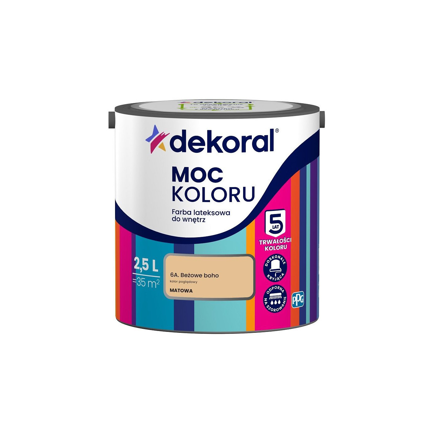 Farba Lateksowa Moc Koloru Beżowe Boho 2,5l Dekoral Farba Lateksowa Moc Koloru Beżowe Boho 2,5l Dekoral