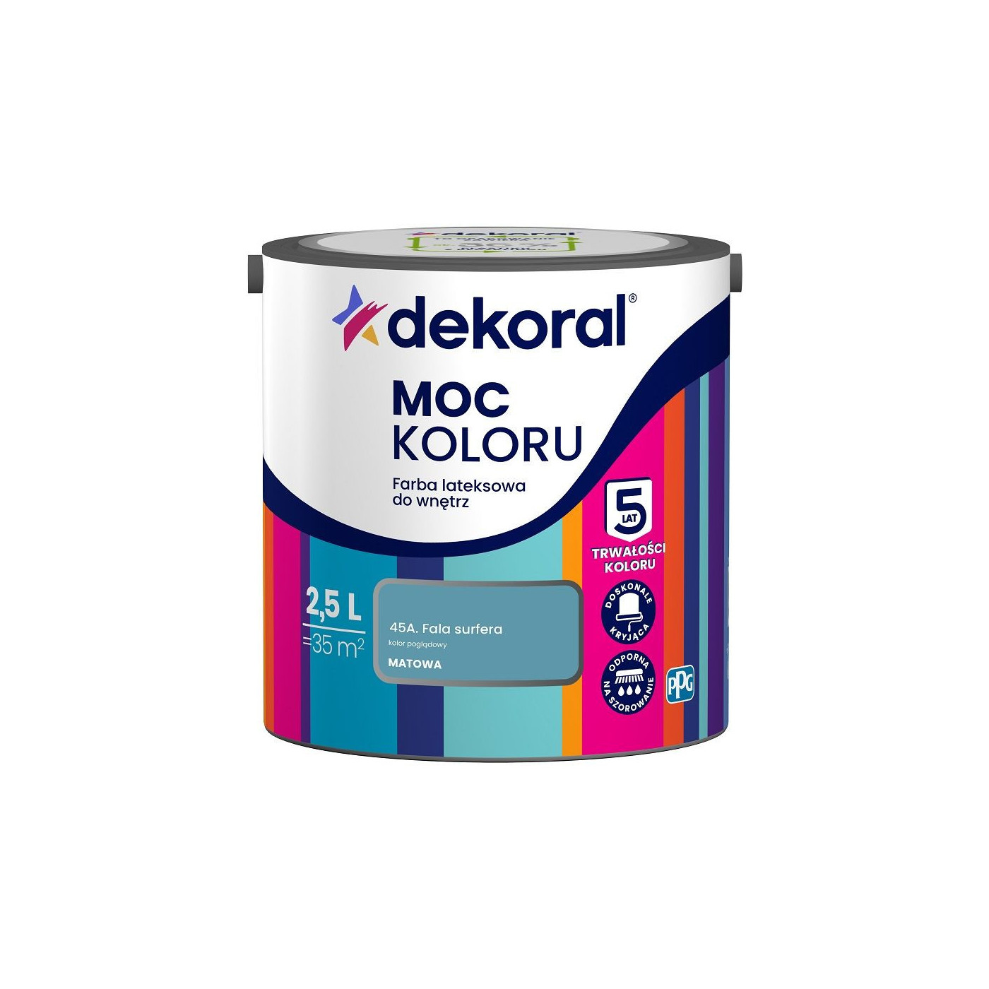 Farba Lateksowa Moc Koloru Fala Surfera 2,5l Dekoral Farba Lateksowa Moc Koloru Fala Surfera 2,5l Dekoral