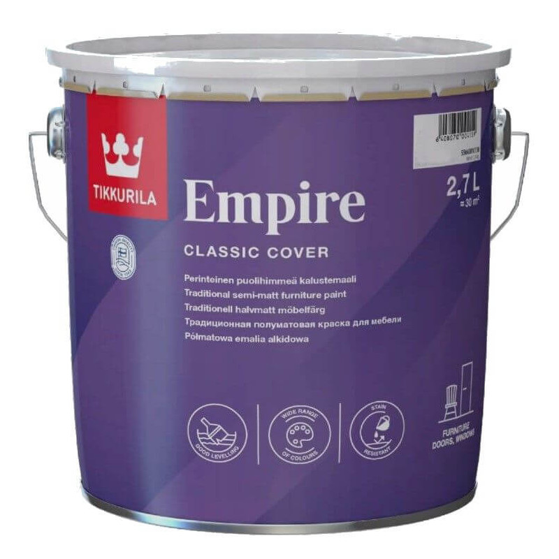 Baza A farby do mebli Empire 2,7 l Tikkurila Baza A farby do mebli Empire 2,7 l Tikkurila