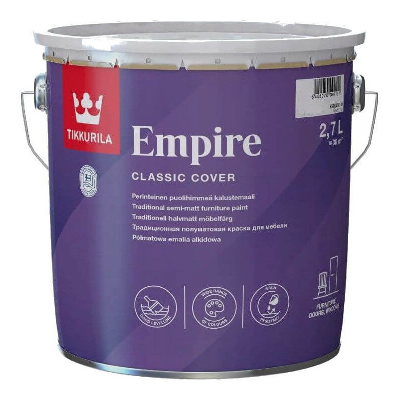 Baza C farby do mebli Empire 2,7 l Tikkurila Baza C farby do mebli Empire 2,7 l Tikkurila